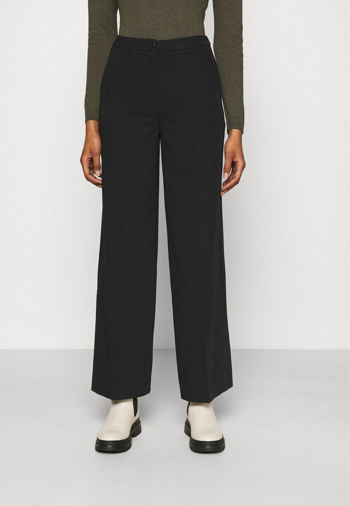 Pantalons Anna Field Tailored Larges Leg Noir Femme | FZQ-9495161